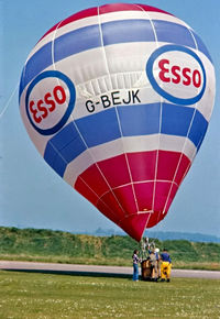 G-BEJK @ EG18 - G-BEJK   Cameron S-31 HAFB [256] Bassingbourn~G 28/05/1978. From a slide.