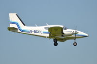 G-BCCE @ EGSH - Landing at Norwich. - by Graham Reeve