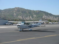 N66168 @ SZP - 1983 Cessna 172P SKYHAWK, Lycoming O-320-D2J 160 Hp, taxi to Rwy 22 - by Doug Robertson