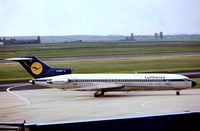 D-ABKD @ EDDL - Boeing 727-230 [20902] (Lufthansa) Dusseldorf~D 24/04/1980. From a slide. - by Ray Barber