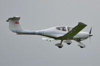 HB-SDT @ EGSH - Landing at Norwich. - by Graham Reeve