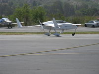N34EZ @ SZP - 1998 Gress Rutan VARI-EZE Canard, Continental O-200 100 Hp pusher, retractable nose gear, two in tandem seating, c/n 001!, return visitor, landing roll Rwy 22 - by Doug Robertson