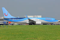 G-FDZS @ EGFF - 737-8K5, Thomson Airways, call sign Thomson 694, previously N1786B, seen departing runway 12 en-route to Dalaman