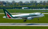 EI-IMP @ EDDL - Alitalia, is here on short finals at Düsseldorf Int'l(EDDL) - by A. Gendorf