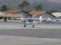 N704UT @ SZP - 1976 Cessna 150M, Continental O-200 100 Hp, landing roll Rwy 22 - by Doug Robertson