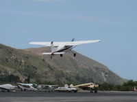 N274MD @ SZP - 1975 Cessna 180J SKYWAGON, Continental O-470-S 230 Hp, STOL takeoff climb Rwy 22 - by Doug Robertson