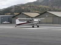 N274MD @ SZP - 1975 Cessna 180J SKYWAGON, Continental O-470-S 230 Hp, STOL takeoff roll Rwy 22 - by Doug Robertson