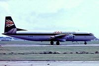 G-APEM @ EGLL - Vickers V.953C Merchantman [716] (BEA Cargo) Heathrow~G  @1972 From a slide . Not the best of images and date is approximate.