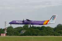 G-JEDP @ LFRB - De Havilland Canada DHC-8-402Q Dash 8, On final rwy 25L, Brest-Bretagne airport (LFRB-BES) - by Yves-Q