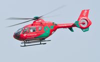 G-HEMN @ EGFH - Wales Air Ambulance helicopter Helimed 57. - by Roger Winser