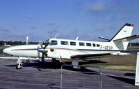 F-GEUP @ EGLF - Cessna F.406 Caravan II [F406-0003] Farnborough~G 07/09/1986. From a slide. - by Ray Barber