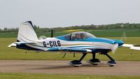 G-CILG @ EGSU - me and my inspector taxying along at Duxford - by David Whitworth