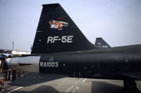 RA1003 @ LFPB - The tail of the Northrop RF-5E Tigereye shown by Northrop at Le Bourget 1983 with a nice representation of a tigereye - by Van Propeller