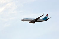 LX-LBA @ LBWN - Landing at Varna Airport (LBWN) - by Simeon Belyovski