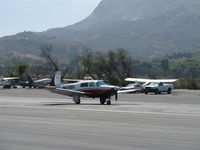 N4786H @ SZP - 1979 Mooney M20J 201, Lycoming IO-360 A&C 200 Hp, landing roll Rwy 22 - by Doug Robertson