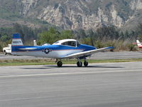 N8667H @ SZP - 1947 North American NAVION, Continental IO-520 285 Hp upgrade, landing roll Rwy 22, Young Eagles flight - by Doug Robertson