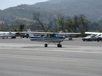 N704UT @ SZP - 1976 Cessna 150M, Continental O-200 100 Hp, landing roll Rwy 22 - by Doug Robertson