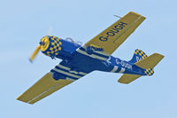 G-OUGH @ EGFH - Yak-52, Swansea based, previously 16, LY-AOK, G-LAOK, run and break runway 22 prior to landing. - by Derek Flewin