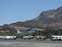N704JH @ SZP - 1976 Cessna 150M, Continental O-200 100 Hp, takeoff climb Rwy 22 - by Doug Robertson