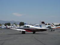 N4474H @ SZP - 1978 Mooney M20J 201, Lycoming IO-360-A3B6D 200 Hp, taxi - by Doug Robertson