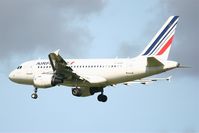 F-GUGB @ LFRB - Airbus A318-111, On final rwy 25L, Brest-Bretagne airport (LFRB-BES) - by Yves-Q