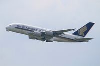 9V-SKE @ LFPG - Airbus A380-841, Take off rwy 08L, Roissy Charles De Gaulle airport (LFPG-CDG) - by Yves-Q
