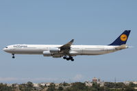 D-AIHE @ LMML - A340 D-AIHE Lufthansa - by Raymond Zammit