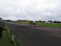 G-HUFF @ EGSX - taxying out in gloom - by magnaman