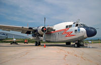 N8093 @ KHGR - The slick red and white lightning bolt betrays the former service of this 1953 Flying Boxcar with the Royal Canadian Air Force, under whom it was registered 22111. - by Daniel L. Berek