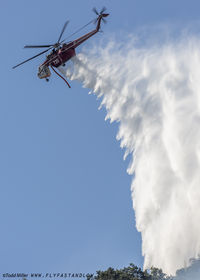 N720HT @ CA - Water Drop during Azusa Fire in CA - June 20, 2016 - by Todd Miller