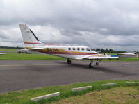 N63EN @ EGSX - nice old Cessna twin - by magnaman