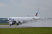 LZ-BHK @ EGSH - Departing from Norwich on a wet morning. - by Graham Reeve