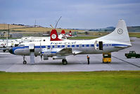 LN-KLV @ EGPD - Convair 440-98 [497] (Nor-Fly A/S) Aberdeen-Dyce~G 13/09/1977. From a slide.