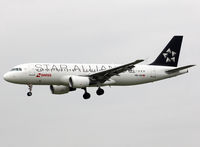 HB-IJN @ LEBL - Landing rwy 25R in Star Alliance c/s - by Shunn311