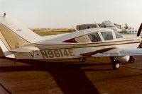 N9614E @ O88 - Bellanca Rockwell Viking N9614E parked on the ramp at the old Rio Vista Airport in California. Mid 1970's. - by Clayton Eddy