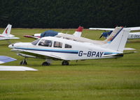 G-BPAY @ EGLM - Piper Cherokee Archer II at White Waltham. Ex N3568X - by moxy
