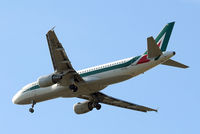 EI-DTL @ EGLL - Airbus A320-216 [4108] (Alitalia) Home~G 16/05/2015. On approach 27R. - by Ray Barber