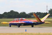 F-GSYD @ LFPB - Fouga CM-170 Magister, Taxiing to parking area, Paris-Le Bourget (LFPB-LBG) Air Show 2015 - by Yves-Q
