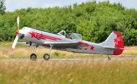 G-YAAK @ EGFH - Red 20 of The Yakovlevs display Team. - by Roger Winser