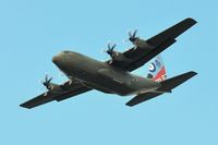 ZH883 @ EGFH - RAF Hercules C.5 aircraft coded 883 of the Brize Norton Transport Wing with 50 years of Hercules service with the RAF logo. - by Roger Winser