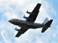 ZH883 @ EGFH - RAF Hercules C.5 aircraft coded 883 of the Brize Norton Transport Wing with 50 years of Hercules service with the RAF logo.. - by Roger Winser