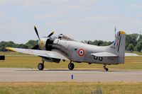 F-AZFN @ LFPB - Douglas AD-4N Skyraider, Taxiing to parking area, Paris-Le Bourget (LFPB-LBG) Air show 2015 - by Yves-Q