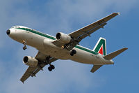I-BIKL @ EGLL - Airbus A320-214 [1489] (Alitalia) Home~G 24/08/2009. On approach 27R. - by Ray Barber