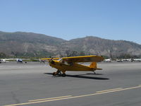 N42890 @ SZP - 1945 Piper J3C-65 CUB, Continental A&C65 65 Hp, taxi to Rwy 22 - by Doug Robertson