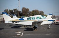 N149P @ KRHV - Locally-based 1979 Beech C23 parked at its tie down at Reid Hillview Airport, San Jose, CA. - by Chris Leipelt