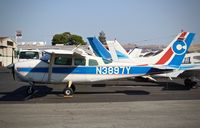 N3897Y @ KRHV - Locally-based 1964 Cessna 210D parked at a new tie down, possibly just for maintenance at Reid Hillview Airport, San Jose, CA. - by Chris Leipelt