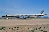 N810EV @ KMZJ - Douglas DC-8-61CF [45902] (Evergreen International Airlines) Marana-Pinal Airpark~N 16/10/1984. From slide. Converted to DC-8-71F 1985-02-00 - by Ray Barber