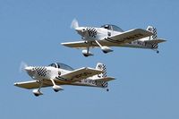 G-VFDS @ EGFH - Raven 2 of Team Raven in formation with Vans RV-4 aircraft G-MAXV (Raven 1). - by Roger Winser