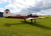 G-YAKJ @ EGLM - Yak-18T at White Waltham. Ex HA-YAJ - by moxy