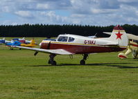 G-YAKJ @ EGLM - Yak-18T at White Waltham. Ex HA-YAJ - by moxy